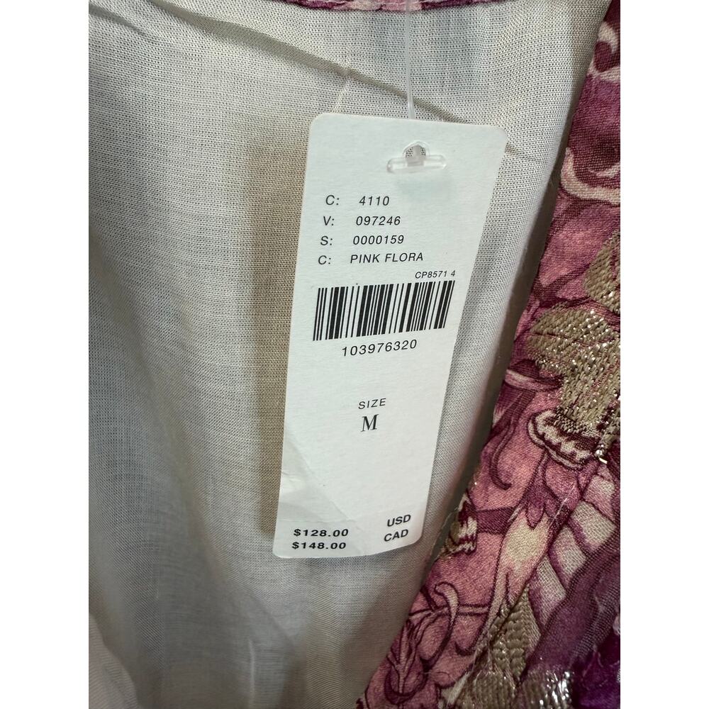 Anthropologie Somerset Floral Chiffon Blouse Floral Women's M New Romantic - Picture 11 of 15